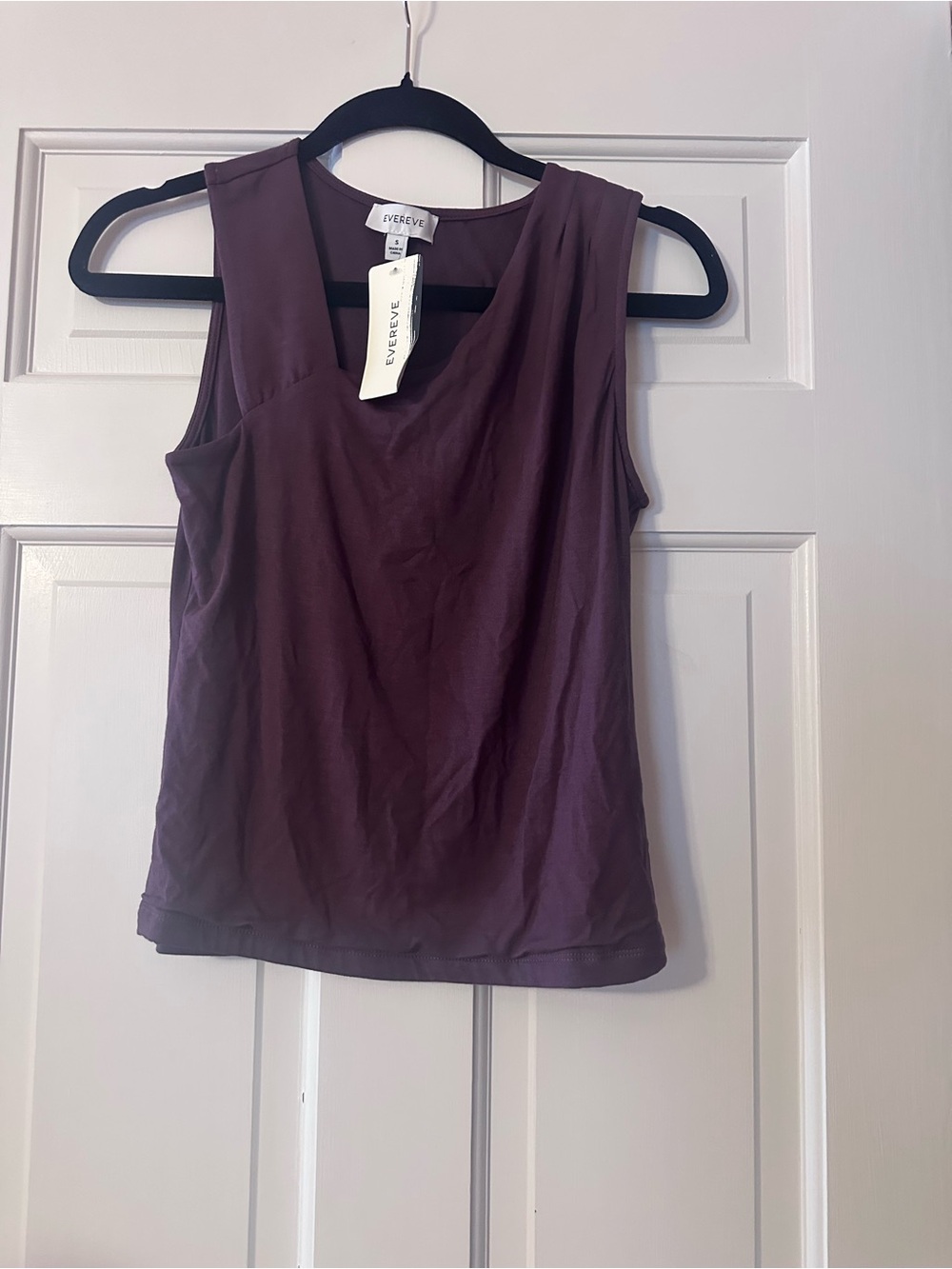 Evereve Sleeveless Tank Top — Deep Plum